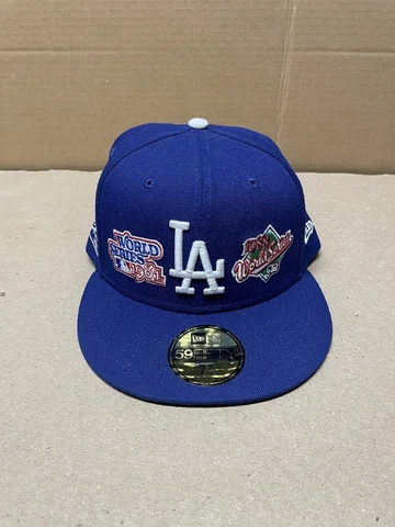 New Era Los Angeles Dodgers Count The Rings 5950 Hat Size 7 5/8 Gray UV Cover