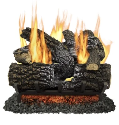 Pleasant Hearth, Fireplace Logs 45000-BTU Dual-Burner Vented Gas  - Image 1 of 4