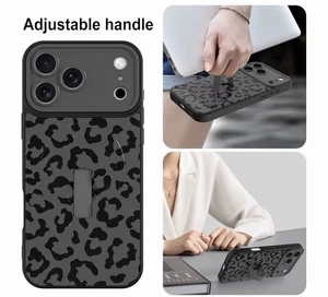 Funda Mowime iPhone 17 Pro Max Negra Estampado Animal Guepardo con Correa Ajustable - Imagen 1 de 2