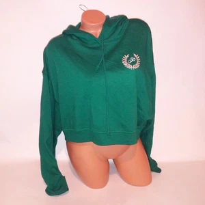 Suéter Victoria Secret ROSA Crop XXL 2X Verde Sólido Manga Larga Vellón Logo Nuevo - Imagen 1 de 17