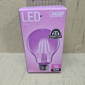 Feit Electric - A19/TPK/LED 25W Equivalent Pink Filament Dimmable Clear Glass - Picture 1 of 5