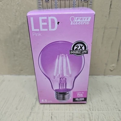 Feit Electric - A19/TPK/LED 25W Equivalent Pink Filament Dimmable Clear Glass - Image 1 of 4