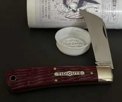 🔥 2016 GEC 47 Great Eastern Cutlery 47P116 Red Bottle Glass Jig Bone Knife - Image 1 of 4
