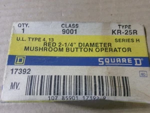 Nuevo Operador Botón Seta Cuadrado D 9001 KR-25R Rojo 2 1/4" Diámetro AK - Imagen 1 de 3
