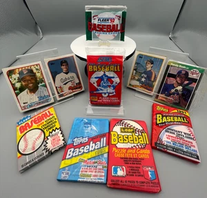 Verschiedene Baseball Karten ungeöffnete Packungen von 1987-1992 Lot - Bild 1 von 21