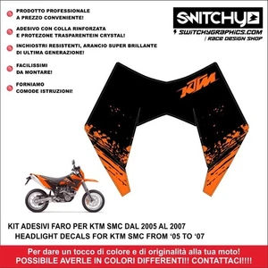 KIT ADESIVI GRAFICHE "SP01" per KTM 640 SMC DAL 2002 AL 2007 STICKERS DEKORE - Picture 1 of 3