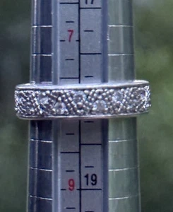 STERLING SILVER ZUNI/NAVAJO looking RING REAL STONE ?CZ.sz8 C story - Picture 1 of 10