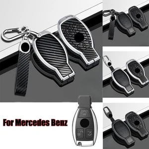 Alloy Carbon Fiber Car Key Fob Case Cover For Benz C300 C350 GLC GLA CLA GLK CLS - Bild 1 von 11