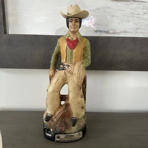 Vintage Jim Beam 1981 American Cowboy Dekanter Flasche 100M leer 14,5" - Bild 1 von 12