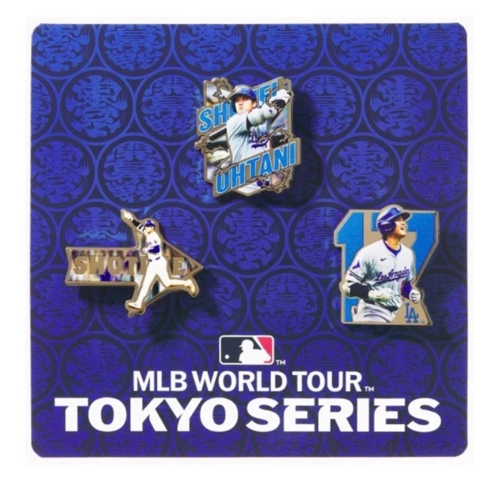 MLB Tokyo Series 2025 Shohei Ohtani Los Angeles Dodgers Pin Badge Set - Image 1 of 4