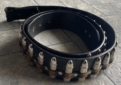 2007 Harley Davidson мужской размер 38 кожаный пули боеприпасов дизайн ремень без пряжки - Изображение 1 из 4