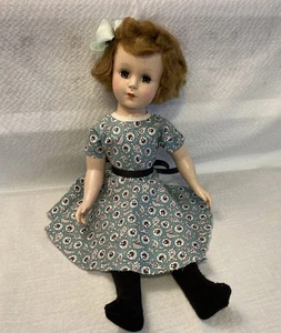 Muñeca Compo 17” De Colección Años 40’s o 1950’s Revestida, Cabello Marrón y Ojos Verdes - Imagen 1 de 15