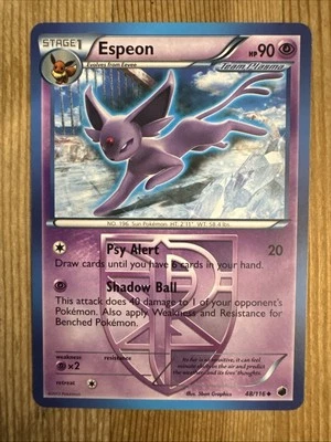 Pokémon TCG Espeon Plasma Freeze 48/116 Regular Uncommon NM - Image 1 of 2