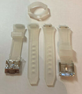 Authentic TechnoMarinE MILK WHITE Strap Band  ONE HOLE Cover for 34MM Watch NEW 