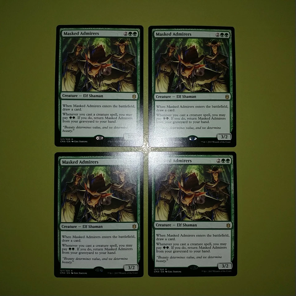 Masked Admirers x4 Commander Anthology 4x Playset Magic the Gathering MTG  - Image 1 of 1