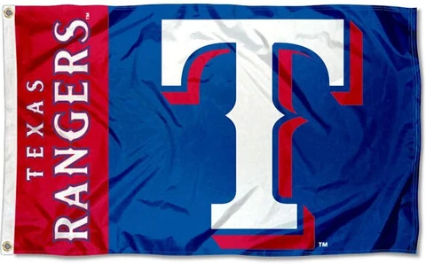 Texas Rangers Logo Flag 3x5 w/ 2 Grommets MLB red white and blue Cover