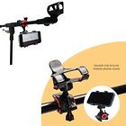 Sturdy Mic Stand and Bike Phone Holder for Mobile Devices with Rotating Support