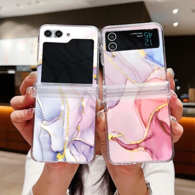 ShockProof Marble Folding Case For Samsung Galaxy Z Flip7 Flip6 Flip5 4 PC Cover - Image 1 of 4