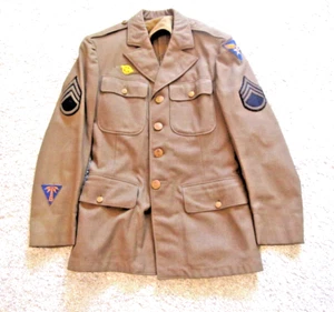 1940 WWII US ARMY AIR CORPS FORCE WOOL UNIFORM JACKET COAT STAFF SERGEANT - 36R - Picture 1 of 8