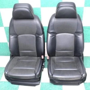 *NOTE* 13' 750Li LWB Black Leather Heat Cool Dual Power Front Bucket Seats Pair - Picture 1 of 13