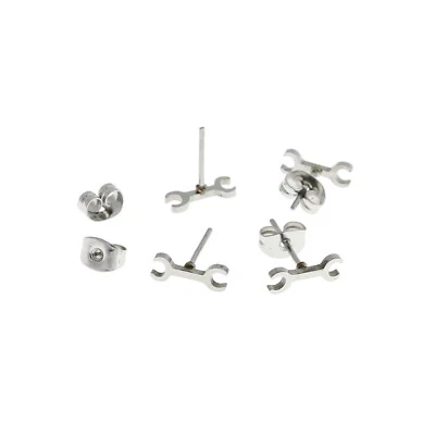Pendientes Acero Inoxidable - Tachuelas Llave - 10mm x 3mm - 2 Piezas 1 Par - ER421 Foto 1 de 3