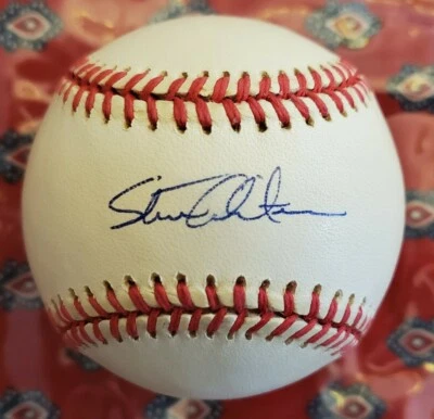 MLB Autographed Baseball STEVE CHITREN Oakland A's - Image 1 of 2