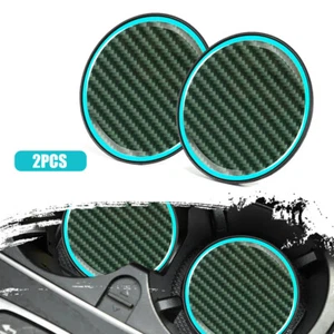 2x Car Vehicle Cup Holder Light Mat Pad Drink Coaster LED Decoration Accessories - Bild 1 von 9