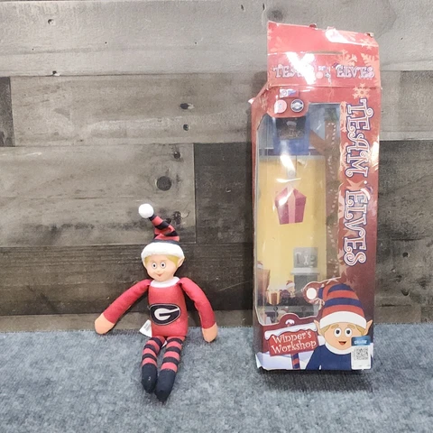 University of Georgia Bulldogs Christmas Team Elves Fan Collectible UGA w/ box Cover