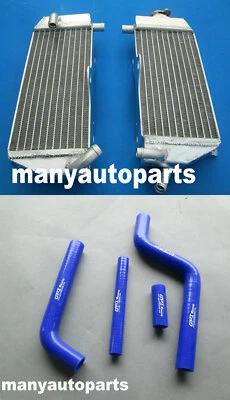 Aluminum Radiator +BLUE HOSE for YAMAHA YZ 125 YZ125 2002 2003 2004 02 03 04 NEW - Image 1 of 4