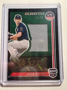 K4,745 - 2022 USA Stars & Stripes Black Gold Auto Jersey #40 Jaxon Wiggins #/75