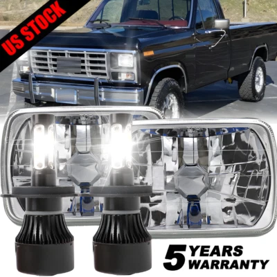 Faros LED 5x7"7x6" para Ford F150 F250 F350 Ranger 1976-1986 haz alto/bajo Foto 1 de 4