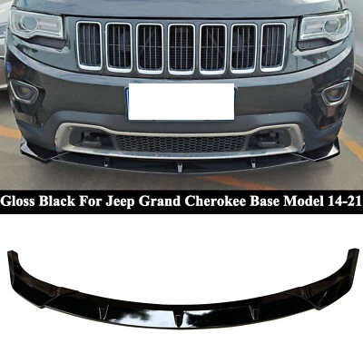 Черный глянцевый спойлер закраина переднего бампера для базовой модели Jeep Grand Cherokee 14-2021 - Изображение 1 из 4