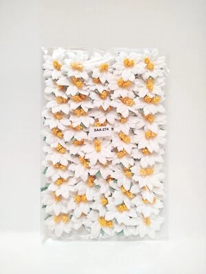 50 flores de pascua, papel morera blanca flores de Navidad, #SAA-274 Foto 1 de 2