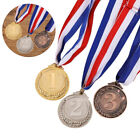 5 metalowych medali dla sportu / naukowców / zawodów ze wstążkami na szyję