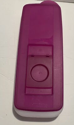 Tupperware Covered Ice Cube Tray Raspberry Lid 2704A-2 & 2705A-2 USA  - Image 1 of 4