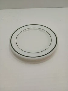 15 Pyrex Corning Restaurant Ware Double Tough Green Ring Bread Plates - Picture 1 of 2