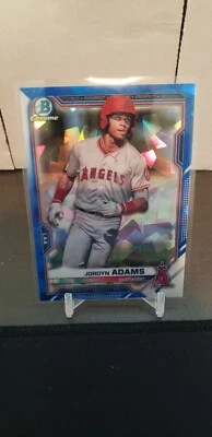 Jordyn Adams 2021 Bowman Chrome Sapphire Base Los Angeles Angels - Image 1 of 2