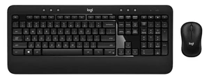 Logitech Advanced Combo Wireless Keyboard and Mouse, Black ''US LAYOUT'' - Picture 1 of 9