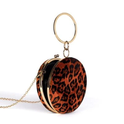 Bolsos de noche para mujer con estampado de leopardo pequeños estilo vintage bolsos de fiesta Foto 1 de 4
