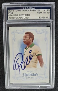 Topps Allen & Ginter Pele Auto Autograph Brazil Santos FC NY Cosmos PSA 10 - Picture 1 of 12