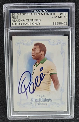 Topps Allen & Ginter Pele Auto Autograph Brazil Santos FC NY Cosmos PSA 10 - Image 1 of 4