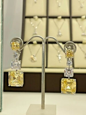 ORECCHINI   DONNA  IN ARGENTO 925 CON CRISTALLI E ZIRCONIA CUBICA  NUOVI - Immagine 1 di 2