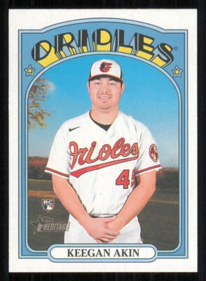 2021 Topps Heritage #714 Keegan Akin SP Rookie - Image 1 of 2