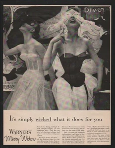 Corsé Warner's Merry Widow 1955 - lencería - sujetador - sexy anuncio de colección para mujeres - Imagen 1 de 1