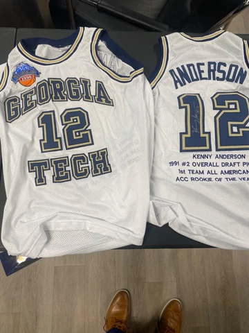 kenny anderson auto Georgia Tech Final 4 jersey Cover