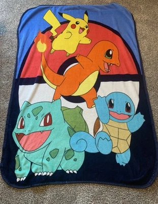 Pokémon Throw Blanket The Northwest Co Official Nintendo Pokemon Fringe USA - Image 1 of 4