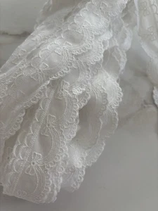White Anglaise Embroidery Trim (full Roll) - Picture 1 of 3