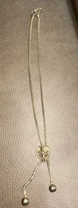 Vintage snake chain Necklace With Heart Pendant - Picture 1 of 4