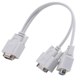 1 PC to 2 MONITORS SPLITTER CABLE FOR VGA VIDEO F9R14141 - Afbeelding 1 van 7