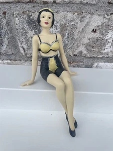 WMG 2007 Bathing Beauty Figurnine Black Yellow Bathingsuit Short Pixie Haircut - Picture 1 of 11